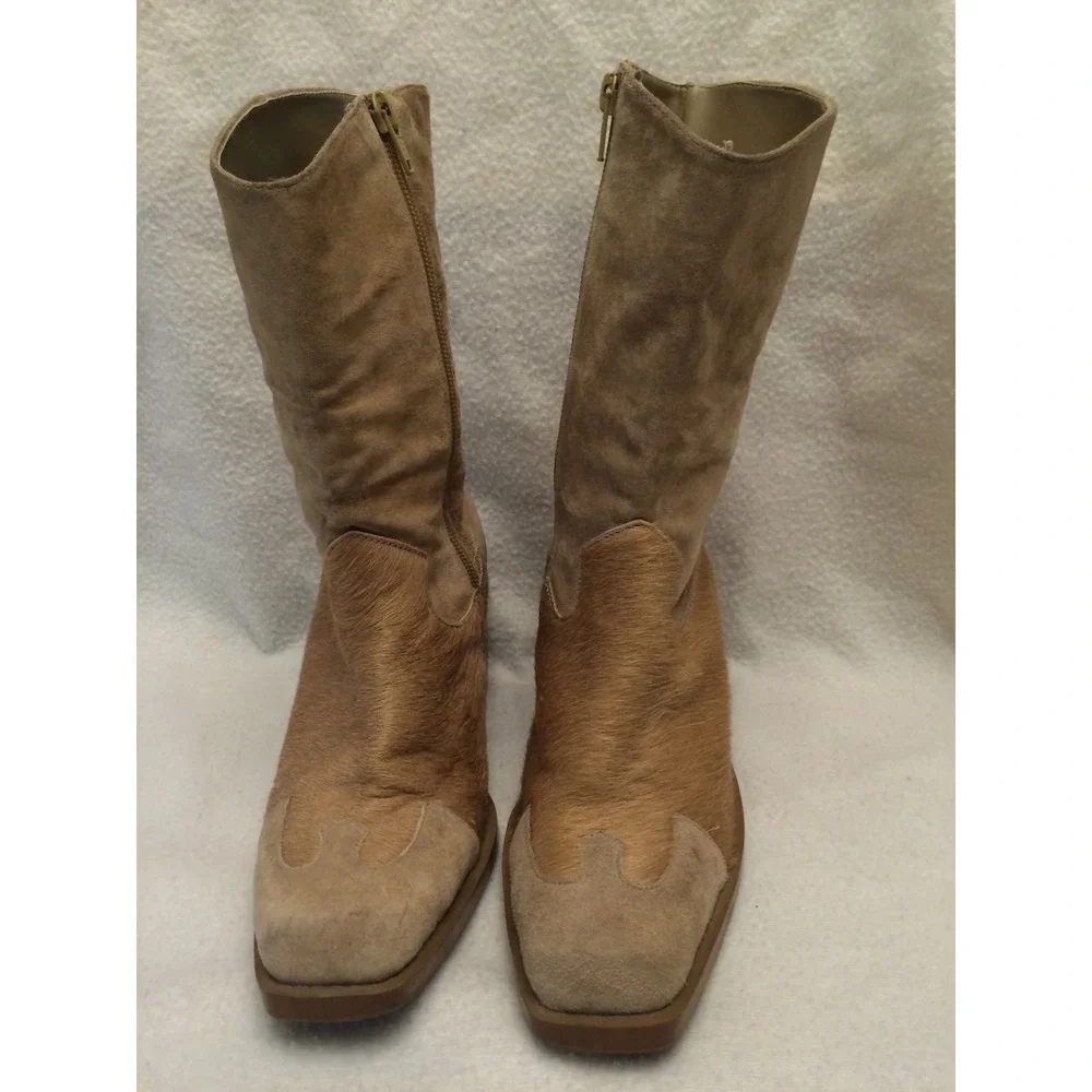 Suede Calf Hair Boots Shoes Women's Size 5.5 On‎ Your Feet 